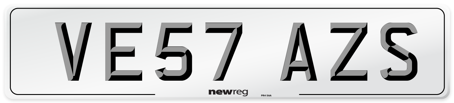 VE57 AZS Number Plate from New Reg